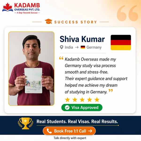 Shiva Kumar, India to Germany — student visa approved