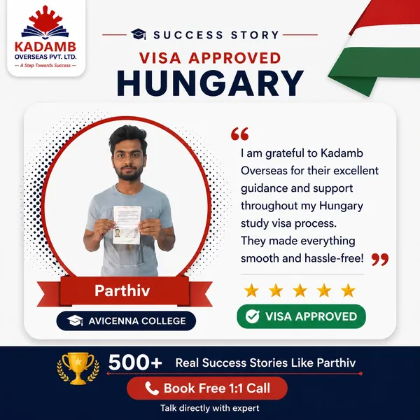 Parthiv, Avicenna College Hungary — visa approved