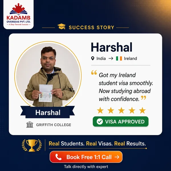 Harshal, Griffith College Ireland — student visa approved